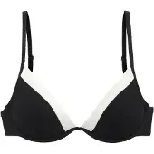 LASCANA Bikinioverdel sort / hvid