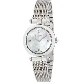 Gucci Dameur YA141504 Diamantissima Hvid/Stål Ø27 mm