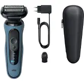 Braun Series 5 52-A1000s, Folie shaver, Blå, Knapper, Batteri, Indbygget batteri, 50 min.