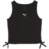 Puma Essentials Slim Knotted Tank Youth, Kids, Black, 7-8Y