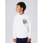 Name it Sweatshirt 'NKMBastian' blå / pastelorange / sort / hvid
