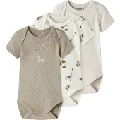 Name it Sparkedragt/Body mørkebeige / beige-meleret / brun / hvid