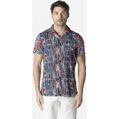 KOROSHI Skjorte beige / blå / indigo / brun / rustbrun / hvid