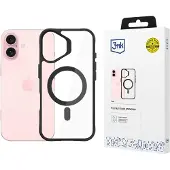 3mk Protection 3mk Satin Armor MagCase med MagSafe til iPhone 16 – Gennemsigtig med sort ramme