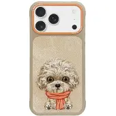 Nimmy Big Eyed Pet 2.0 hundeetui til iPhone 17 Pro – beige