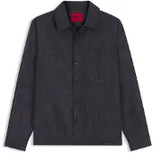 HUGO Oversize fit denimskjorte i indigo bomuld