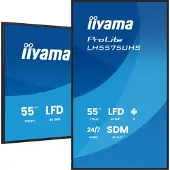 Iiyama ProLite LH5575UHS-B2AG - 55 Diagonal klasse (54.6 til at se) LED-bagbelyst LCD paneldisplay - digital skiltning - med indbygget medieafspill