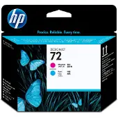 HP Printhoved 72 C9383A, Magenta/Cyan