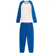 Tommy Hilfiger Underwear Pyjamas lang blå / hvid