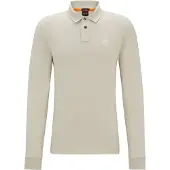 BOSS Slim-fit poloshirt i bomuldspiqué med stræk