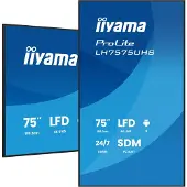 Iiyama ProLite LH7575UHS-B2AG - 75 Diagonal klasse (74.5 til at se) LED-bagbelyst LCD paneldisplay - digital skiltning - med indbygget medieafspill