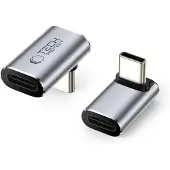 Tech-Protect UltraBoost AA02 40Gbps vinkel-USB-C-adapter - grå