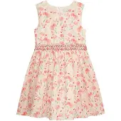 DANAMADE Kjole 'Dcelia' beige / grøn / gammelrosa