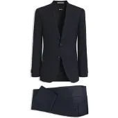 BOSS Slim-fit jakkesæt i stribet italiensk ny uld