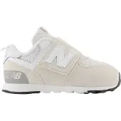 New Balance New Balanceunisex til børn. NW574V1 574 NEW-B Hook & Loop-sneakers, hvid (26), Fast, Velcro, Casual, Grå, børnetøj