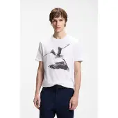 HUGO T-shirt i bomuldsjersey med dyregrafik