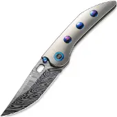 We Knife Attor Damasteel, Polished BB Ti/Timascus