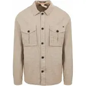 No-excess overshirt i beige linned Beige måle