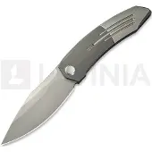 We Knife Sine Wave, Gray/Satin Ti, Stonewash