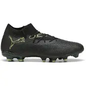 Puma FUTURE 8 MATCH FG/AG Football Boots Unisex, Shoes, Black/Fizzy Light/Green Terrain, 42