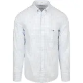 Gant Ganttil mænd. 3000120 Regular Fit Vichy ternet poplinskjorte (L), Casual, Bomuld, Lange ærmer