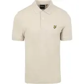 Lyle & Scott Poloshirt Ensfarvet Fløde Beige måle