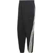 Adidas Sportsbukser 'Kit 3-Stripes Regular Cuffed' sort / hvid