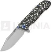Reate 9D-V2 foldekniv, White Storm Fat Carbon, Satin