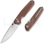 Bestechman Velix - Satin + Stonewash - G10 foldekniv, brun