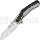 Kizer Cutlery Draca S45VN foldekniv, Gray Titanium & Carbon Fiber, Stonewash