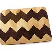 Guliles Cutting Board ZigZag Beech+Thermobeech 400x300x19mm