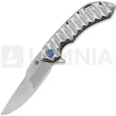 Olamic cutlery Wayfarer 247 Suna foldekniv, Scalloped Orange Peel Ti, Polished