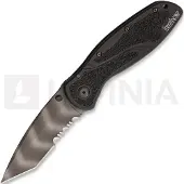 Kershaw Blur Tiger Striped A/O foldekniv, savtakket