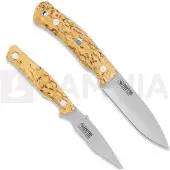 Casström Swedish Hunters Combo kniv, Stabilised Curly Birch