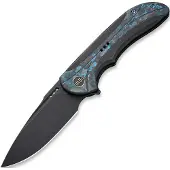 We Knife Equivik, Black Ti/Arctic Storm Fat CF, Black SW