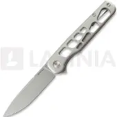 Tactile Knife Rockwall Flipper V2 Skeletonized - Stonewash - Titanium foldekniv