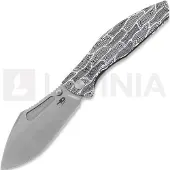 Bestech Lockness - Stonewash - G10 foldekniv, sort, hvid