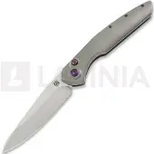 Olamic cutlery Aura Auto foldekniv, Zirblast Titanium with Timascus Clip