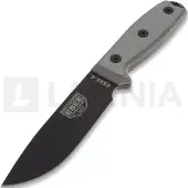 ESEE Model 4, black/black, brown plastic sheath