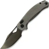 Kunwu Knives Django - DLC - Titanium foldekniv, Diamond Texture
