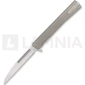 Ocaso Solstice Wharncliffe Satin foldekniv, Gray Titanium