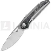 Bestech Senu - Satin + Stonewash - Titanium w/Marble CF foldekniv