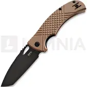 MKM Knives Ciras - Black Top Shield - G10 foldekniv, coyote tan