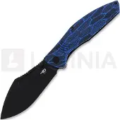 Bestech Lockness - Blackwash - G10 foldekniv, sort, blå