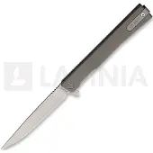 Ocaso Solstice Straight Satin foldekniv, Gray Titanium