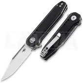 Bestech Syntax - Satin + Stonewash - G10 foldekniv, sort