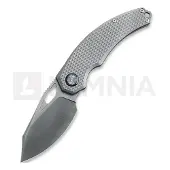 Kunwu Knives Padre - Satin - Titanium foldekniv, Diamond Texture