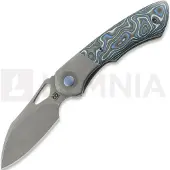 Olamic cutlery WhipperSnapper BL foldekniv, Blue Swirl Carbon Fiber