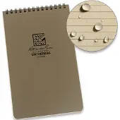 Rite in the rain 5 x 8 Top Spiral Notebook, Tan