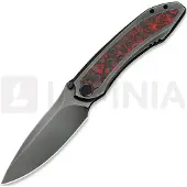 We Knife Winsome, Polished Gray Ti/Lava Flow Fat CF, Polished